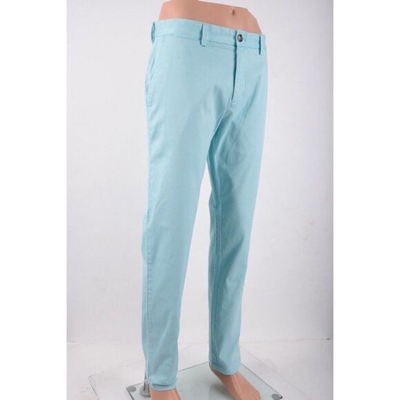 Vineyard Vines Mens Chino Breaker Pants Sz 32 x 32 Caicos Blue Solid NWT - Picture 2 of 7